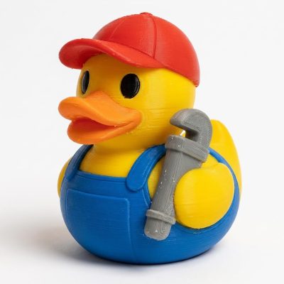 Master Plumber Duck Collectible Figurine - Unique Desk Decor for Adults – 3D Printed in Canada — 3D Printed Ducks by 3DCentral
