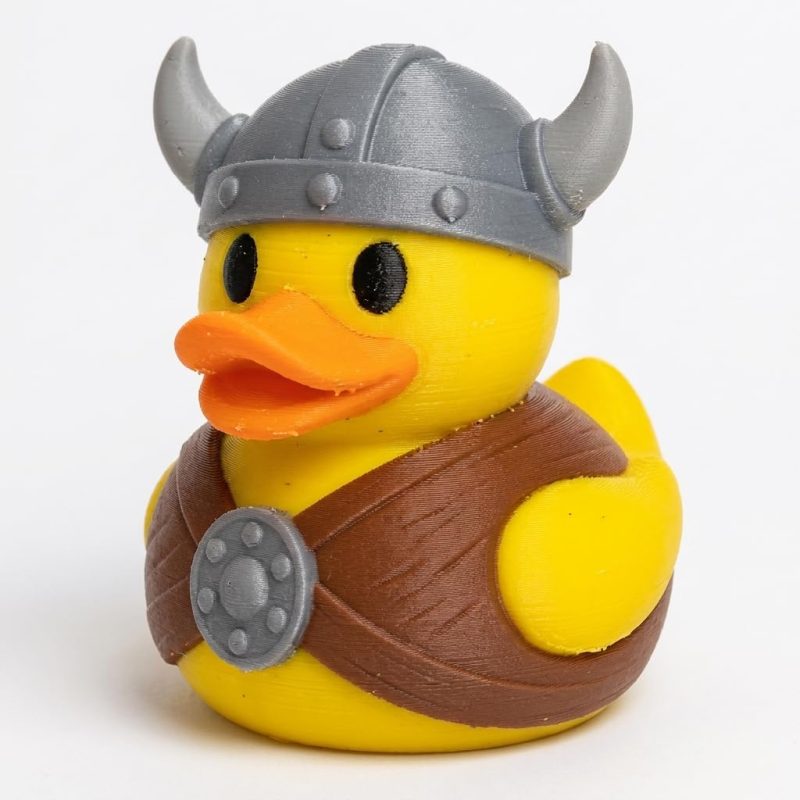 Viking Duck Collectible Figurine - Unique Desk Decor for Adults – 3D Printed in Canada