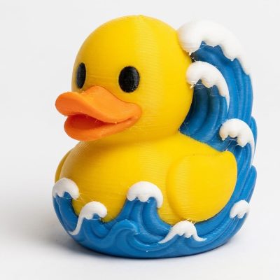 Tsunami Duck Collectible Figurine - Unique Desk Decor for Adults – 3D Printed in Canada — 3D Printed Ducks by 3DCentral