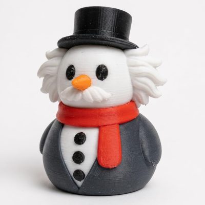 Albert Einstein Snowman Collectible Figurine - Unique Desk Decor for Adults – 3D Printed in Canada — 3D Printed Figurines by 3DCentral
