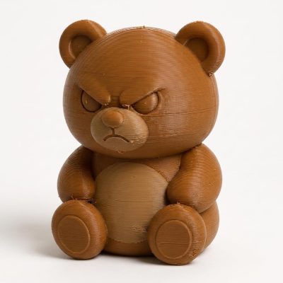 Furious Teddy Bear Cub Collectible Figurine - Unique Desk Decor for Adults – 3D Printed in Canada — 3D Printed Bears by 3DCentral