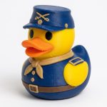 Buffalo Soldier Duck Collectible Figurine - Unique Desk Decor for Adults – 3D Printed in Canada