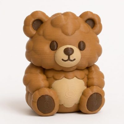Fluffy Teddy Bear Cub Collectible Figurine - Perfect Desk Decor for Adults – 3D Printed in Canada — 3D Printed Bears by 3DCentral