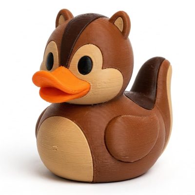 Chipmunk Duck Collectible Figurine - Unique Desk Decor for Adults – 3D Printed in Canada — 3D Printed Ducks by 3DCentral