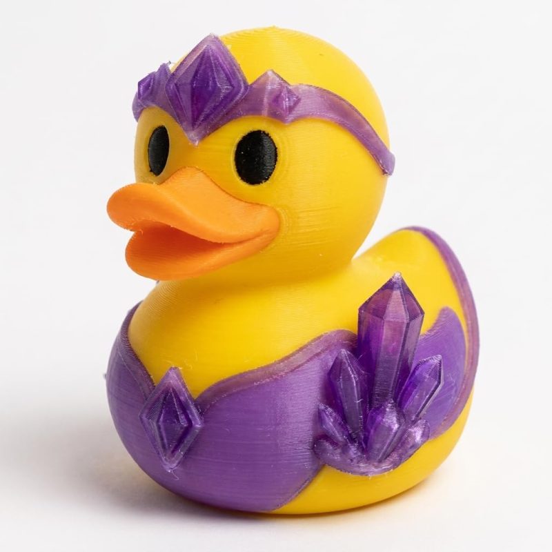 February Amethyst Duck Collectible Figurine - Unique Desk Decor for Adults – 3D Printed in Canada