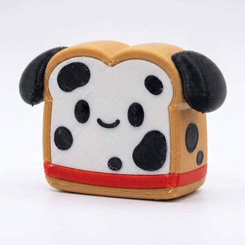 Dalmatian Toast Collectible Figurine - Unique Desk Decor for Adults – 3D Printed in Canada