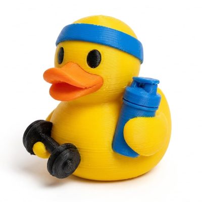 Protein Shake Gym Duck Collectible Figurine - Unique Desk Decor for Adults – 3D Printed in Canada — 3D Printed Ducks by 3DCentral
