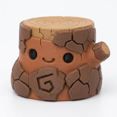 Clay Golem Tree Stump Collectible Figurine - Unique Desk Decor for Adults – 3D Printed in Canada — 3D Printed Figurines by 3DCentral