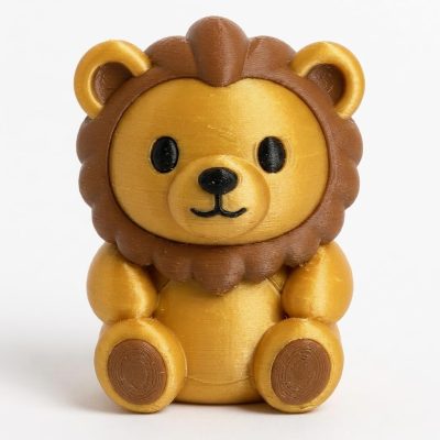 Lion Cub Teddy Bear Collectible Figurine - Unique Desk Decor for Adults – 3D Printed in Canada — 3D Printed Bears by 3DCentral