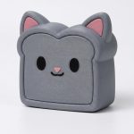 Russian Blue Cat Toast Collectible Figurine - Unique Desk Decor for Cat Lovers – 3D Printed in Canada