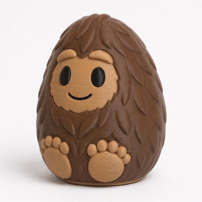 Bigfoot Eggling Collectible Figurine - Unique Desk Decor for Adults – 3D Printed in Canada
