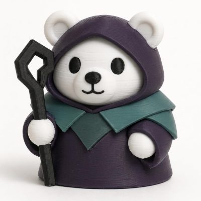 Lich Chonky Teddy Bear Cub Collectible Figurine - Unique Shelf Decor for Adults – 3D Printed in Canada — 3D Printed Bears by 3DCentral