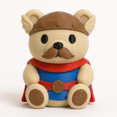 Gaulois Chonky Teddy Bear Cub Collectible Figurine - Unique Desk Decor for Adults – 3D Printed in Canada — 3D Printed Bears by 3DCentral