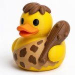 Caveman Duck Collectible Figurine - Unique Desk Decor for Adults – 3D Printed in Canada