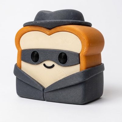 Incognito Toast Collectible Figurine - Unique Desk Decor for Adults – 3D Printed in Canada — 3D Printed Figurines by 3DCentral