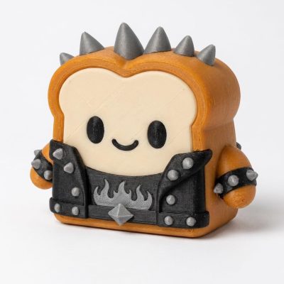 Heavy Metal Toast Collectible Figurine - Unique Desk Decor for Adults – 3D Printed in Canada — 3D Printed Figurines by 3DCentral