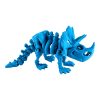 Articulated Triceratops Skeleton Figurine for Adults – Poseable Dinosaur Fossil Skull, Horns and Moving Tail – Halloween Home Office Desk Decor Gift – 3D Printed in Canada