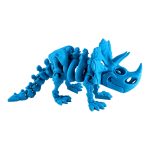 Articulated Triceratops Skeleton Figurine for Adults – Poseable Dinosaur Fossil Skull, Horns and Moving Tail – Halloween Home Office Desk Decor Gift – 3D Printed in Canada