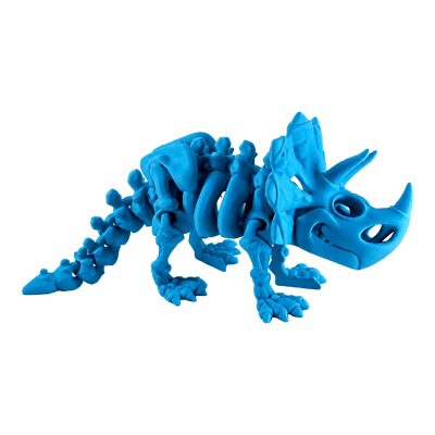 Articulated Triceratops Skeleton Figurine for Adults – Poseable Dinosaur Fossil Skull, Horns and Moving Tail – Halloween Home Office Desk Decor Gift – 3D Printed in Canada — 3D Printed Dinosaurs & Prehistoric by 3DCentral