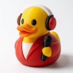 Karaoke Singer Duck Collectible Figurine - Unique Desk Decor for Adults – 3D Printed in Canada