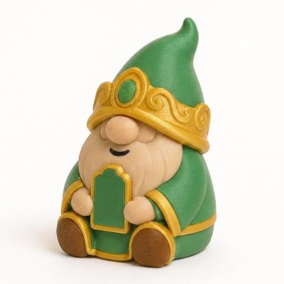 Jade Emperor Gnome Buddy Collectible Figurine - Unique Desk Decor for Adults – 3D Printed in Canada — 3D Printed Gnomes by 3DCentral