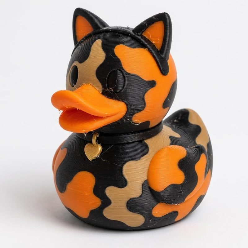 Tortie Mom Duck Collectible Figurine - Unique Desk Decor for Adults – 3D Printed in Canada