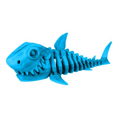 Articulated Shark Skeleton Figurine for Adults – Movable Ocean Animal Skull Model, Home Office Desk Decor Ornament, Marine Collectible Display Gift – 3D Printed in Canada — 3D Printed Skulls by 3DCentral