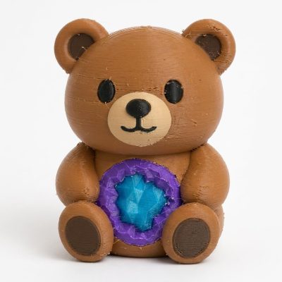 Geode Teddy Bear Cub Collectible Figurine - Unique Desk Decor for Adults – 3D Printed in Canada — 3D Printed Bears by 3DCentral