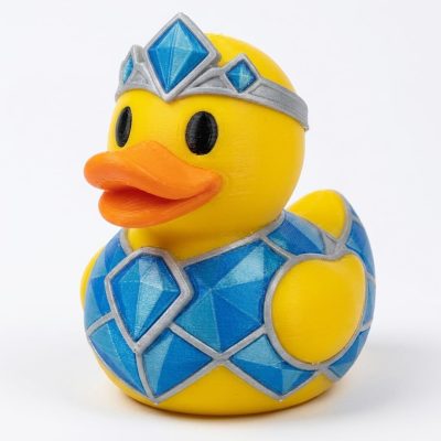 April Diamond Birthstone Duck Collectible Figurine - Unique Desk Decor for Adults – 3D Printed in Canada — 3D Printed Ducks by 3DCentral
