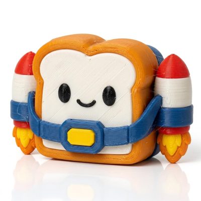 Jet Pack Toast Collectible Figurine - Unique Desk Decor for Adults – 3D Printed in Canada — 3D Printed Figurines by 3DCentral