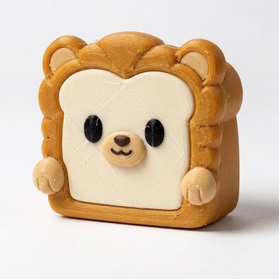 Lion Cub Toast Collectible Figurine - Unique Desk Decor for Adults – 3D Printed in Canada — 3D Printed Figurines by 3DCentral