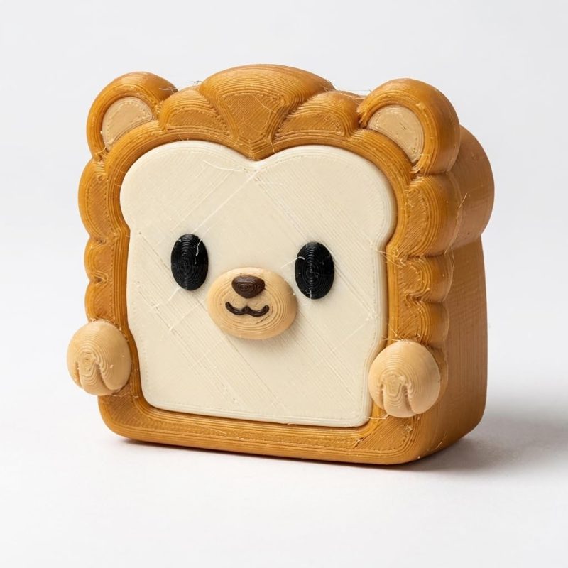 Lion Cub Toast Collectible Figurine - Unique Desk Decor for Adults – 3D Printed in Canada