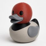 Canvasback Drake Duck Collectible Figurine - Unique Desk Decor for Adults – 3D Printed in Canada