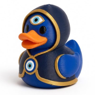 Evil Eye Warden Duck Collectible Figurine - Unique Desk Decor for Adults – 3D Printed in Canada — 3D Printed Ducks by 3DCentral