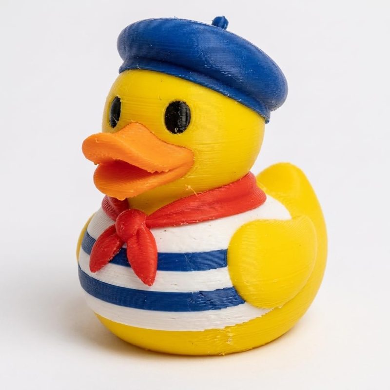 Breton Duck Collectible Figurine - Unique Desk Decor for Adults – 3D Printed in Canada