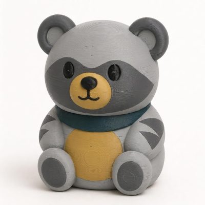Egyptian Mau Chonky Teddy Bear Cub Collectible Figurine - Unique Desk Decor for Adults – 3D Printed in Canada — 3D Printed Bears by 3DCentral