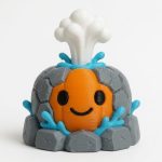 Geyser Pumpkin Collectible Figurine - Unique Desk Decor for Adults – 3D Printed in Canada