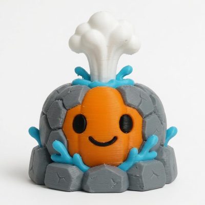 Geyser Pumpkin Collectible Figurine - Unique Desk Decor for Adults – 3D Printed in Canada — 3D Printed Seasonal by 3DCentral