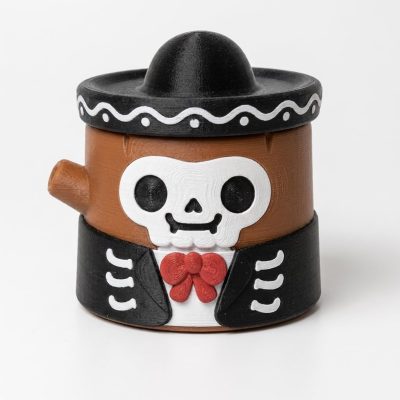 Skeleton Mariachi Tree Stump Collectible Figurine - Unique Desk Decor for Adults – 3D Printed in Canada — 3D Printed Figurines by 3DCentral