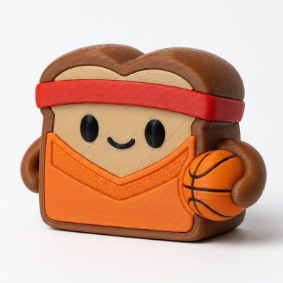 Basketball Toast Collectible Figurine - Unique Desk Decor for Fans – 3D Printed in Canada — 3D Printed Figurines by 3DCentral