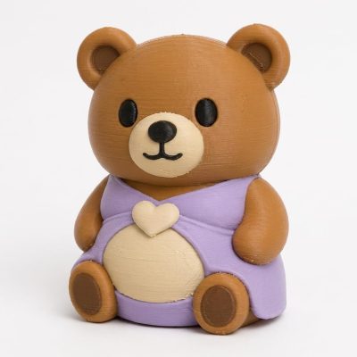 Expecting Mom Chonky Teddy Bear Cub Collectible Figurine - Unique Desk Decor for Adults – 3D Printed in Canada — 3D Printed Bears by 3DCentral