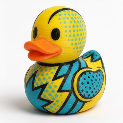 Pop Art Duck Collectible Figurine - Unique Desk Decor for Adults – 3D Printed in Canada — 3D Printed Ducks by 3DCentral