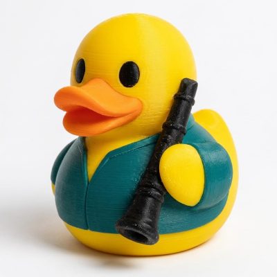 Clarinet Duck Collectible Figurine - Unique Desk Decor for Adults – 3D Printed in Canada — 3D Printed Ducks by 3DCentral