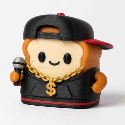 Hip Hop Rapper Toast Collectible Figurine - Unique Desk Decor for Adults – 3D Printed in Canada — 3D Printed Figurines by 3DCentral