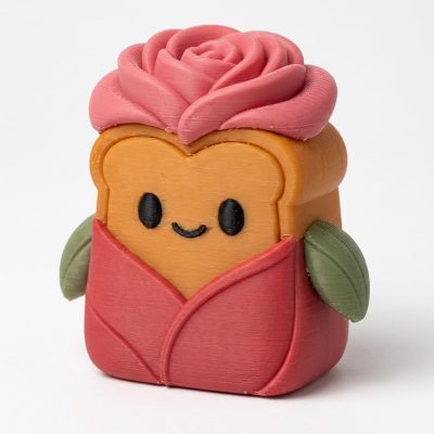 Rose Petal Toast Collectible Figurine - Unique Decor for Adults – 3D Printed in Canada — 3D Printed Figurines by 3DCentral