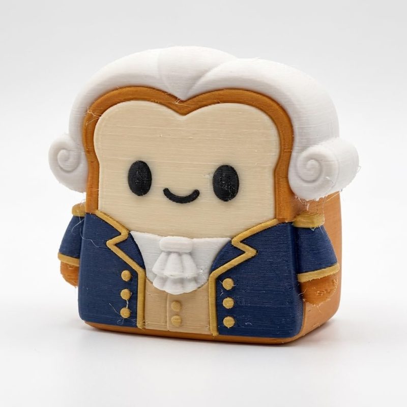 George Washington Toast Collectible Figurine - Unique Desk Decor for Adults – 3D Printed in Canada