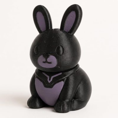 Panther Bunny Collectible Figurine - Unique Desk Decor for Adults – 3D Printed in Canada — 3D Printed Bunnies by 3DCentral