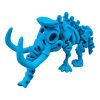 Woolly Mammoth Skeleton Figurine, Articulated – Flexible Poseable Fossil Skull, Tusks and Moving Trunk – Halloween Skeleton Desk Decor, Collectible Gift – 3D Printed in Canada