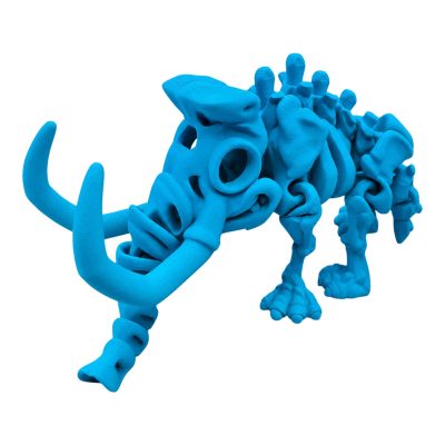 Woolly Mammoth Skeleton Figurine, Articulated – Flexible Poseable Fossil Skull, Tusks and Moving Trunk – Halloween Skeleton Desk Decor, Collectible Gift – 3D Printed in Canada — 3D Printed Dinosaurs & Prehistoric by 3DCentral