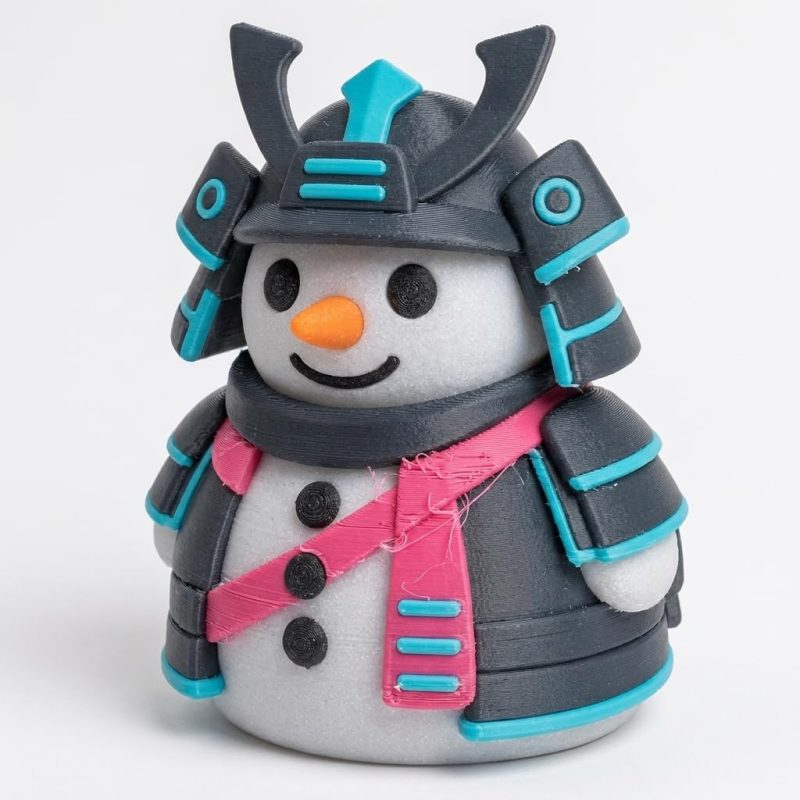 Neon Street Samurai Collectible Figurine - Unique Desk Decor for Adults – 3D Printed in Canada